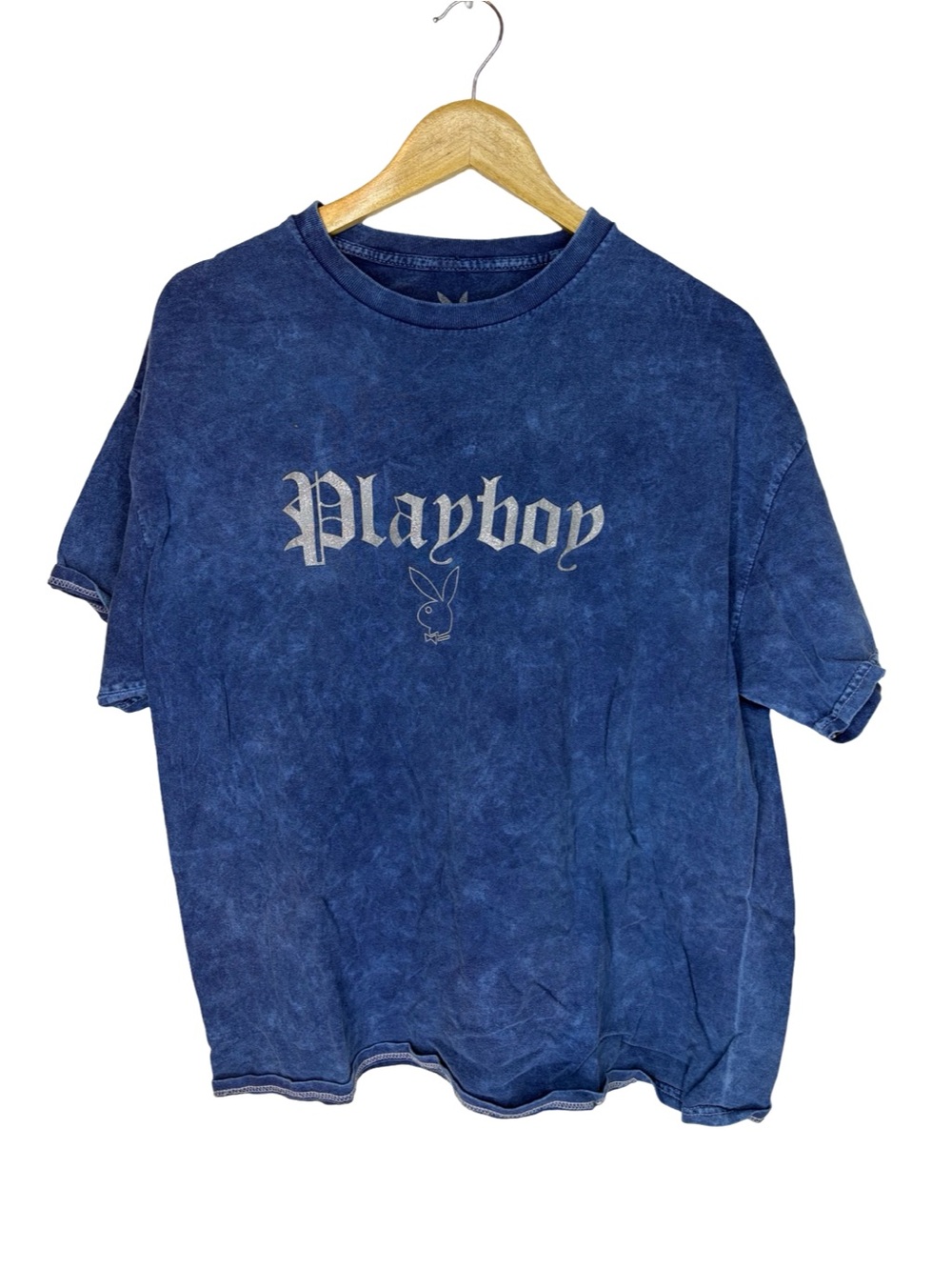 PLAYBOY Vintage-Style royal Blue xl Graphic unisex Tee